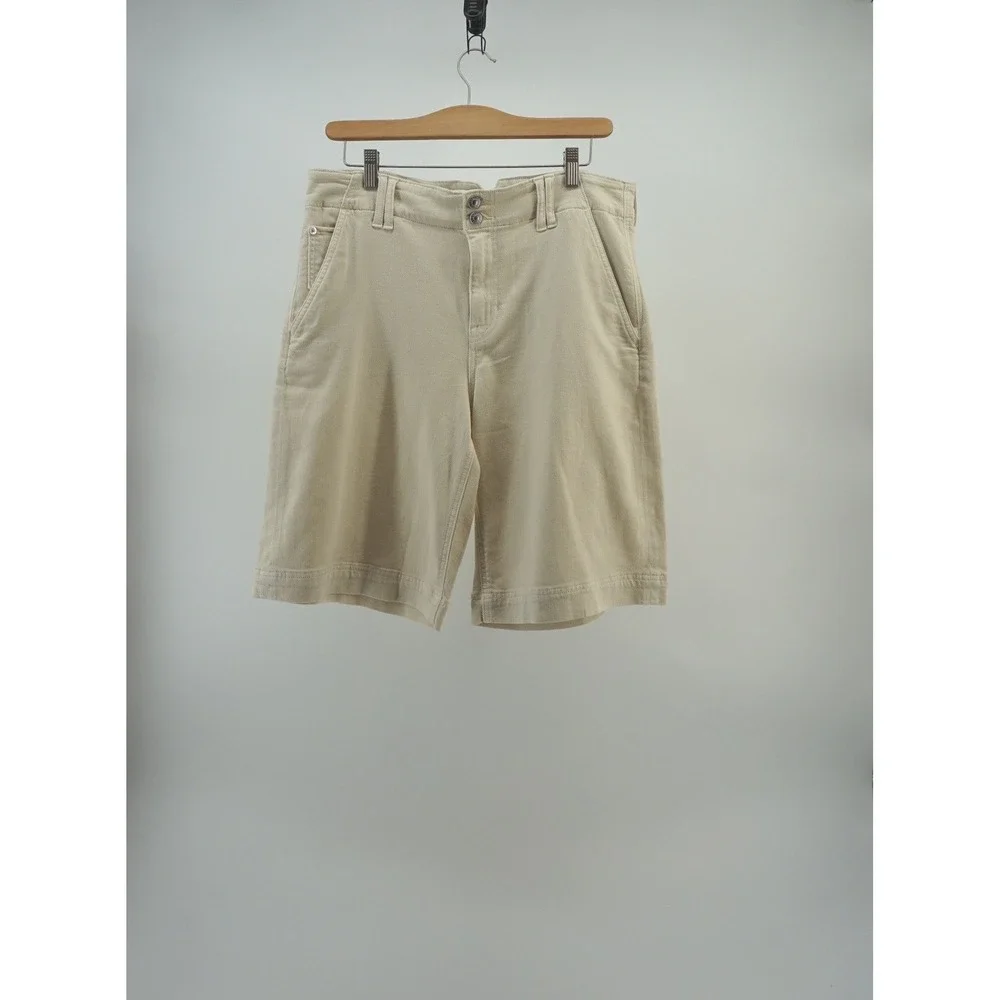 American Eagle Jort Shorts Midi Bermuda Coastal Soft Girl Minimalist Tan 10